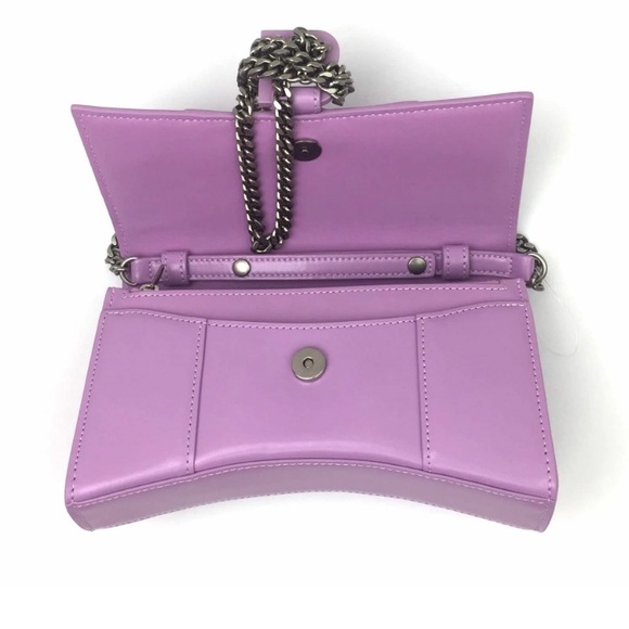 Balenciaga Hourglass Leather Wallet-On-Chain Authentic Like-New - Picture 10 of 16